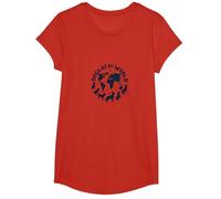 Dogs are My World Global Pet Lover T-Shirt, Girls, Red, XS