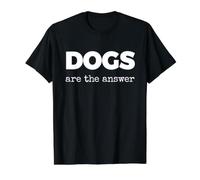 Dogs are the Answer Value Graphic T-Shirt, Men, Black, M