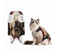 Dogs at Christmas Recovery Suit for Dogs Cats After Surgery,Pet Recovery Shirt, Dog Onesies Pet Surgery Recovery Suit