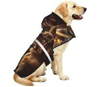 Dogs At Christmas Waterproof Dog Raincoat And Rain Jacket For Small Medium Large Dogs With Reflective Stripes And Adjustable Belly Strap