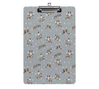 Dogs Australian Shepherd Grey A4 Size Clipboard Funny Aesthetic Working Studying Letter Standard Clip Board 12.5×8.5 in Hardboard for School Classroom Kids Writing Drawing