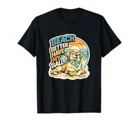 Dogs Beach Better Have My Ball Puppy Summer Graphic T-Shirt