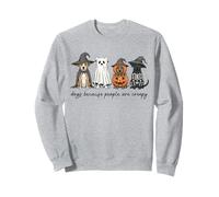 Dogs Because People Are Creepy Halloween Spooky Dog Mom Life Sweatshirt