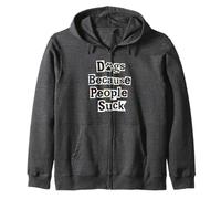 Dogs Because People Suck Paw Print Lover Zip Hoodie