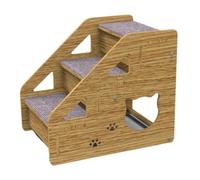 Dogs Bed Steps - Dog Stairs High Beds, Portable Dog Small Steps | Stairs Portable Climbing Ladder 3 Steps, Pet Adjustable Height Step Ladder, High Density Foam Dog Ramp, Indoor Dog Ramp for Couch