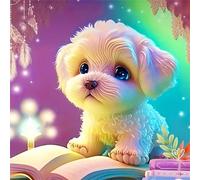 Dogs Book Jigsaw Puzzle 150 Pieces 65x65cm/26x26inch, Difficult jigsaw puzzles for Adults 150, Beautiful Art work, Great Festive Puzzle Gift for Men/Women