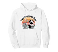 Dogs Books And Yarn Funny Crocheting Crochet Pullover Hoodie