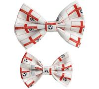 Dogs Bow Tie Football EURO Flag Mondial Paws RED Medium