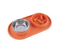 Dogs Bowl Raised Food Bowls 2 In 1 Pet Feeder With Water Fountain- MultiColor- Slow Eating Pet Water
