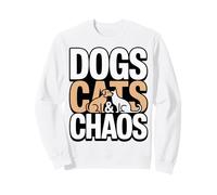 Dogs Cats And Chaos Dog And Cat Mom Sweatshirt