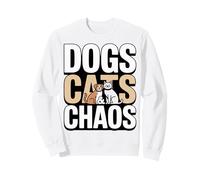 Dogs Cats And Chaos Dog And Cat Mom Sweatshirt