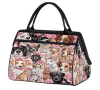 Dogs Cats Animals Travel Duffle Bag for Women Men Kids Boys Girls Weekend Overnight Bags 24 L Holdall Tote Cabin Bag for Sports Gym Yoga