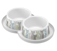 DOG'S&CAT'S Cat Dreams Double Cat Bowl 2 x 350 ml