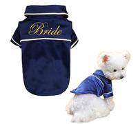 Dogs Cats Pajamas, Customizable Text/Logo Embroidered Pets' Pajamas, Two-Leg Satin Pet Jammies, Soft, Cozy, Stretchy Sleepwear for Boy Girl Dogs Cats