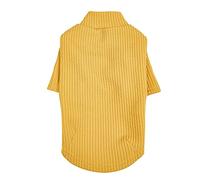 Dogs Clothes Breathable Pure Cats And High neck Color Two legged Pet clothes Medium Dog for Winter (Yellow, M)