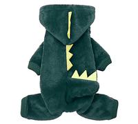 Dogs Clothes Small Pet Costume Halloween Dinosaur Costume Dog Clothing Puppy Outfits Funny Apperal Boy Dog Clothes for Small Dogs (Green, S)