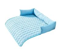 Dogs Cooling Bed - Sofa-Style Ice Silk Mat | Machine-Washable Pet Blanket | For Cats And Dogs, Stress-Reducing Temperature Control, Paw Chill Pad, Summer Comfort Lounge, Indoor Outdoor Rest 90x90cm