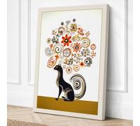 Dog's Creative Mind Modern Canvas Wall Art Print 18x12 Inch (46 x 30 cm)