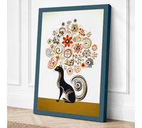 Dog's Creative Mind Modern Canvas Wall Art Print 36x24 Inch (91 x 61 cm)