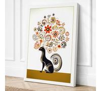 Dog's Creative Mind Modern Canvas Wall Art Print 36x24 Inch (91 x 61 cm)