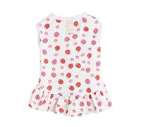 Dogs Cute Print Dress With Traction Rings Dogs Skirt Spring Comfortable Dresses Lovely Cats Skirt Dog Dress Harnesses For Small Dog Dresses With Color Printed For Girl
