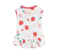 Dogs Cute Print Dress With Traction Rings Dogs Skirt Spring Comfortable Dresses Lovely Cats Skirt Dog Dress Harnesses For Small Dog Dresses With Color Printed For Girl