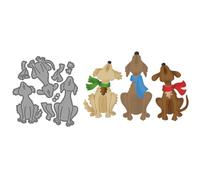 Dogs Die Cuts for Card Making, Animal Metal Cutting Dies for Paper Scrapbooking, DIY Stencils for Album Party Wedding Festivals Decoration, KDQ236