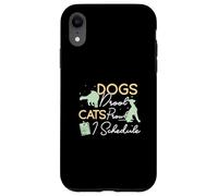 Dogs Drool Cats Prowl I Schedule For Veterinary Receptionist Case for iPhone XR