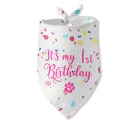 Dogs First Birthday Decorations It's My 1st Birthday Dog Bandana Pet Dog Triangle Scarf Bandana for Dogs Dog 1st Birthday Outfit Gifts Party Decorations Dress