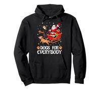 Dogs For Everybody Christmas Santa Sleigh Pet Dog Puppy Xmas Pullover Hoodie