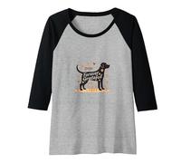 Dogs Forever Grateful Pet Love Paw Raglan Baseball Tee, Women, Black/Athletic Heather, M