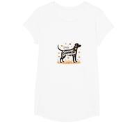 Dogs Forever Grateful Pet Love Paw T-Shirt, Girls, White, Medium