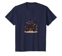 Dogs Forever Grateful Pet Love Paw T-Shirt, Kids, Navy, 8 Years
