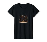 Dogs Forever Grateful Pet Love Paw T-Shirt, Women, Black, S