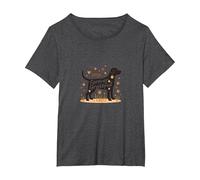 Dogs Forever Grateful Pet Love Paw T-Shirt, Women's Plus, Dark Heather Grey, 1X