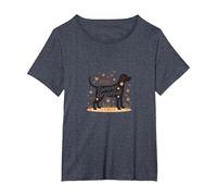Dogs Forever Grateful Pet Love Paw T-Shirt, Women's Plus, Heather Blue, 6X
