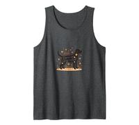 Dogs Forever Grateful Pet Love Paw Tank Top, Men, Dark Heather Grey, M