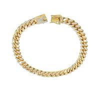 Dogs Gold Chain - Gold Crystal Necklace, Metal Buckle Collar, Adjustable 25CM Chain, Shiny Decorative Jewelry, Stylish Durable Accessory, Premium Fashion Design | Ideal Use for Medium Pet Gathering