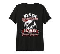 Dogs Grandpa Never Underestimate an Old MAN German Shepherd Premium T-Shirt