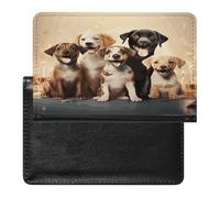 Dogs Happy Party Passport Holder for Travel Essentials Ultra Slim Passport Wallet Leather Passport Cover Waterproof Travel Wallet Cute Passport Book Travel Accessories