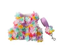 Dogs Harness Dress Small Dog Lace Flower Clothes Photo Costume Dog Outfit Pullover Clothing For Bichon Teddydog Dog Chest Harness