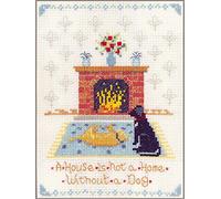 Dog's Home Sampler' - Complete Cross Stitch kit on 14 aida with Clear Colour Chart