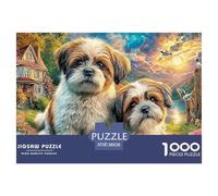 Dogs in GardenFormidable 1000-Piece Jigsaw Puzzles for Adults An Odyssey of Impossible, Hard, And Difficult Challenging Puzzle Educational Games - The Ultimate Gift for Dedicated Adult And Teen Puzzl