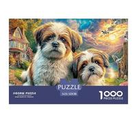 Dogs in GardenGigantic 1000-Piece Jigsaw Puzzles for Adults An Arsenal of 1000 Ruthlessly Difficult Challenging Puzzle Game Pieces - Engineered to Be A Trophy Gift Jigsaw Puzzles for Adults And Kids