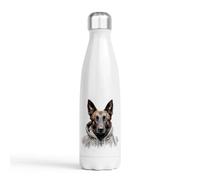 Dogs in Hoodies drinks bottle - Belgian Malinois German Shepherd - Stainless Steel Double-Walled - Hand-Printed in the UK - Hot & Cold Drink Bottle - 500ml - Gift for Dog lovers