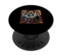Dogs In Suits Playing Poker Mafia Style Vibes Dog Gambling PopSockets Adhesive PopGrip
