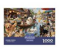 Dogs in Thailand Wooden Jigsaw Puzzle Waterproof 1000 Piece Puzzles for Adults Impossible Home Decoration