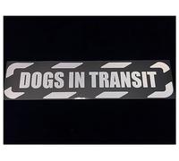Dogs in Transit Die Cut 59cm Reflective Silver White K9 Handler Security Patrol Car Van Stickers