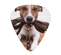 Dogs Jack Russell Terrier Animals,12 Pcs Guitar Pick,3 Different Thickness Plectrums for Acoustic Guitar Bass Ukulele (0.46mm 0.96mm 0.71mm)