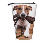 Dogs Jack Russell Terrier Animals,Standing Pencil Holder Stationery Bag Pencil Pouch Organizer Telescopic Pencil Case